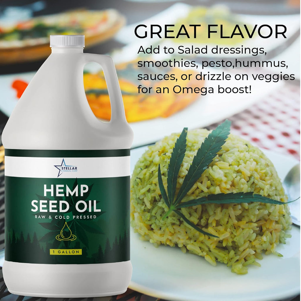 Organic Cold-Pressed Unrefined Raw Hemp Seed Oil