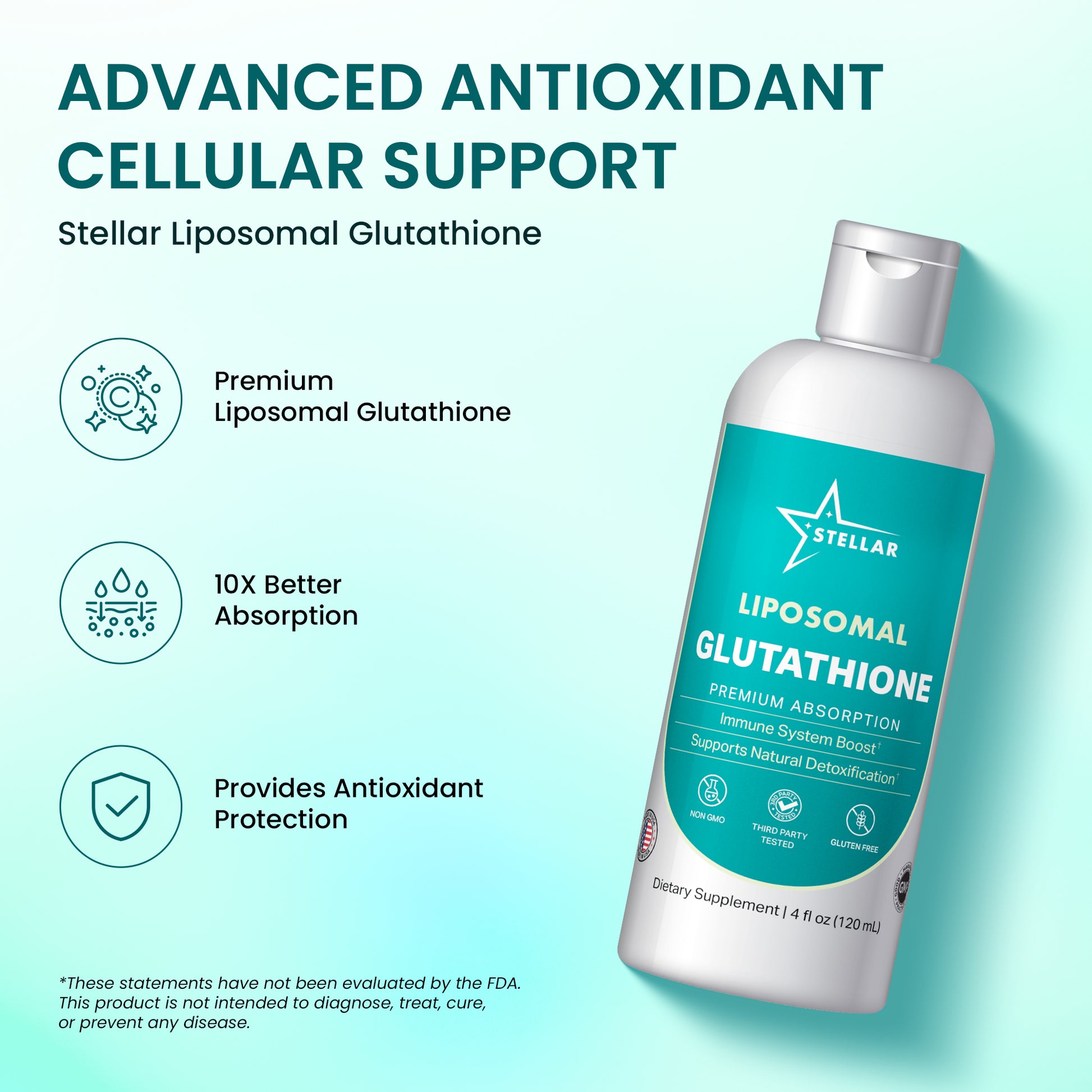 Stellar Liposomal Glutathione – Premium Antioxidant & Detox Support (4 fl oz)