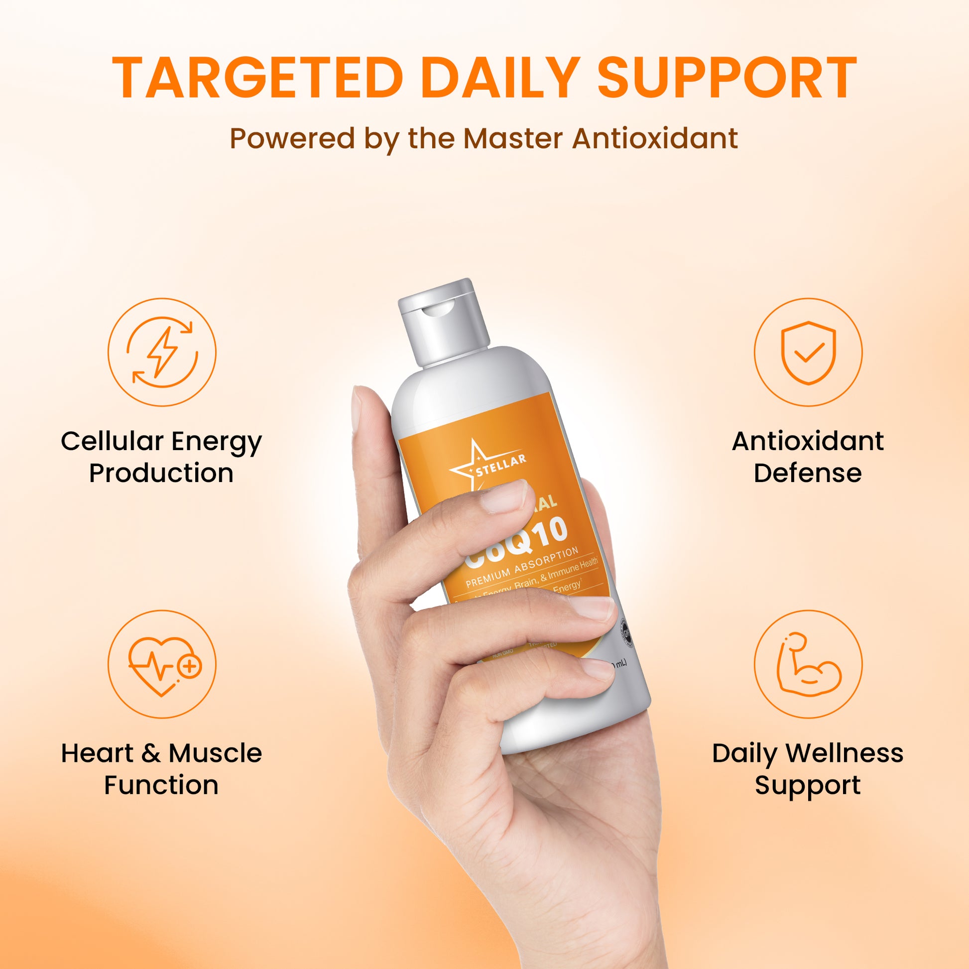 Stellar Liposomal CoQ10 – Advanced Cellular Energy & Antioxidant Support (4 fl oz)